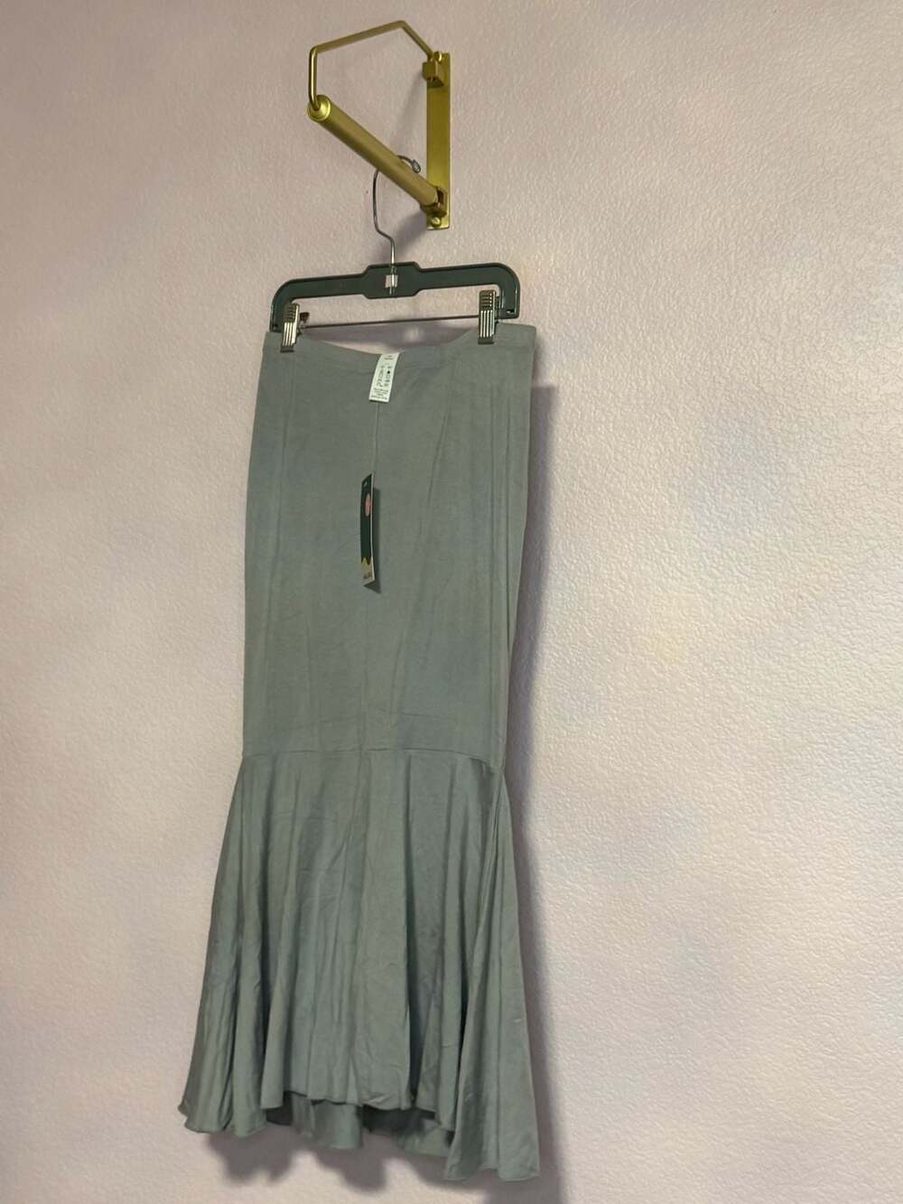 Halara Ruched Mermaid Maxi Skirt Size XS Grey